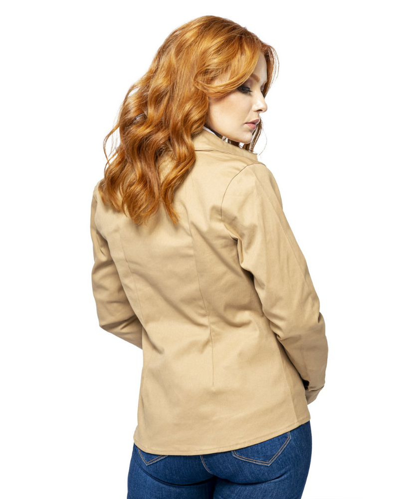 BEIGE JACKET WITH POCKETS | Claudia D'Armiento.