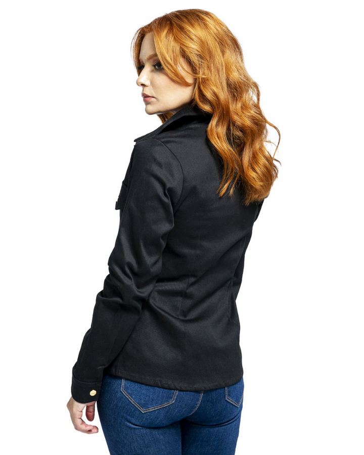 BLACK JACKET WITH POCKETS | Claudia D'Armiento.