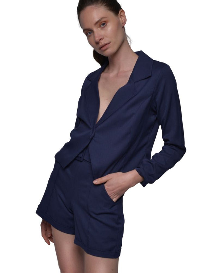 FOUR-SEASON BLAZER JACKET IN BLUE | Claudia D'Armiento.