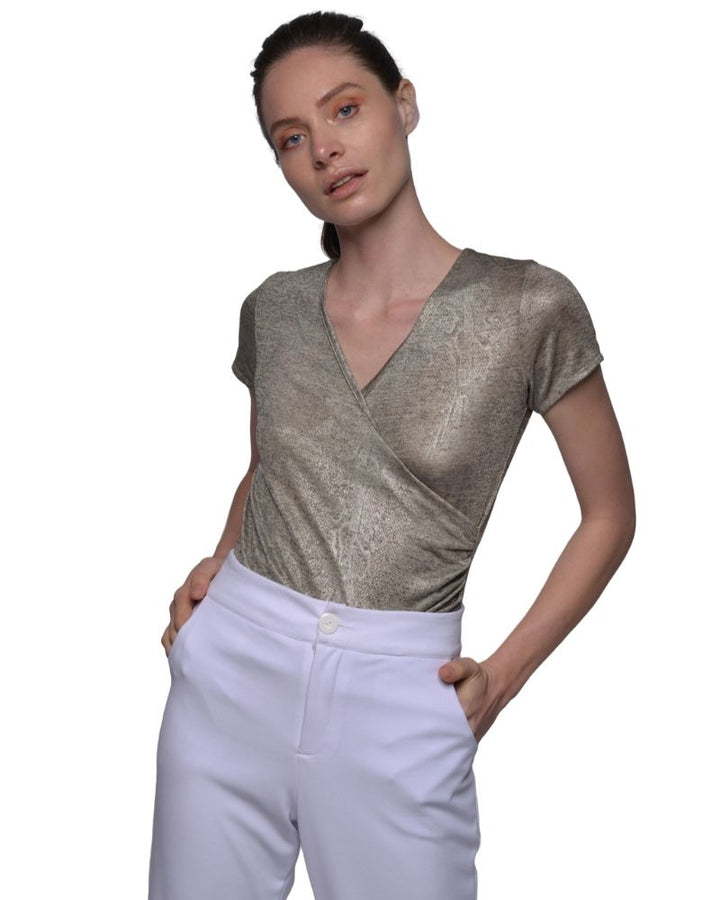 METALLIC TOP WRAP | Claudia D'Armiento.