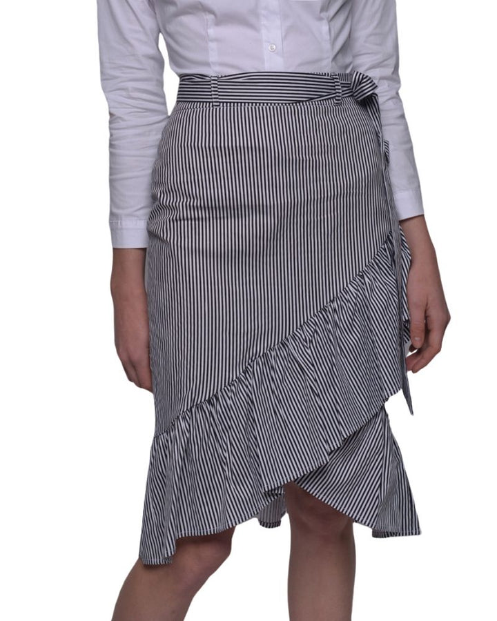 STRIPED RUFFLED SKIRT | Claudia D'Armiento.