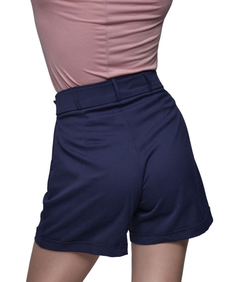 BLUE DRESSY SHORTS | Claudia D'Armiento.