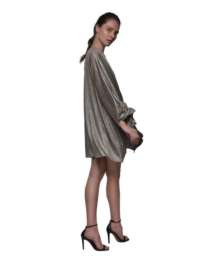 METALLIC GOLD DRESS/TUNIC | Claudia D'Armiento.