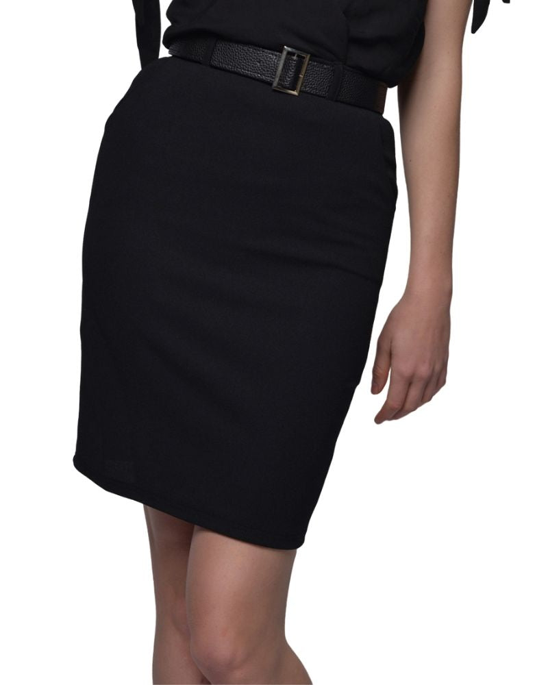 BLACK TUBE SKIRT WITH POCKETS | Claudia D'Armiento.
