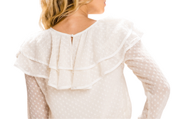 CREME LONG SLEEVE BLOUSE | Claudia D'Armiento.