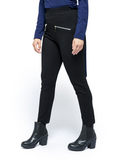 BLACK LEGGING PANTS WITH ZIPPERS | Claudia D'Armiento.