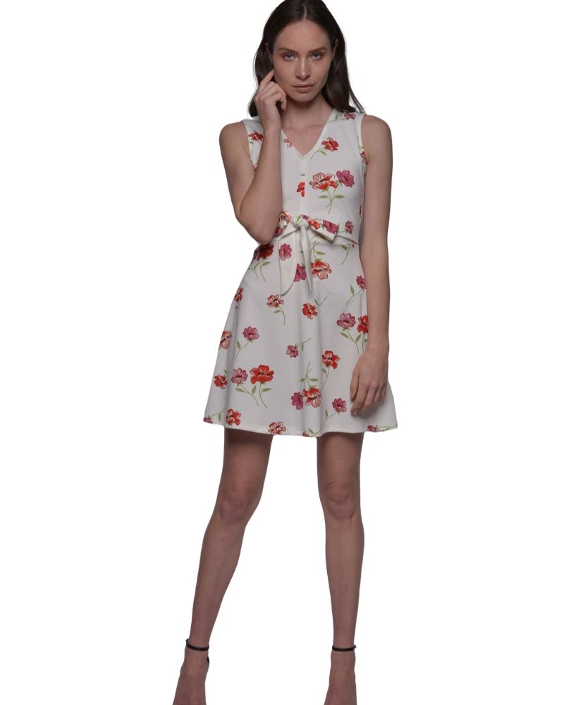 FLORAL SLEEVELESS DRESS | Claudia D'Armiento.