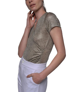 METALLIC TOP WRAP | Claudia D'Armiento.