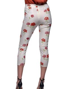 FLORAL CROP LEGGING PANTS | Claudia D'Armiento.