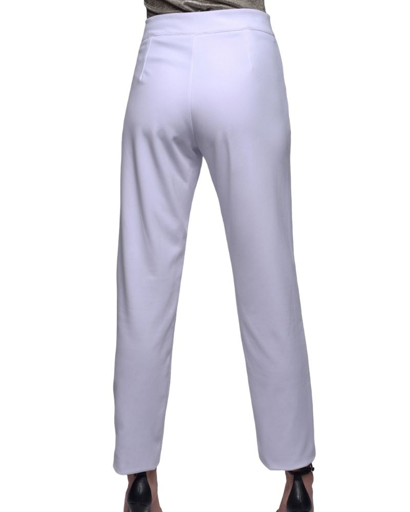 WHITE COMFORT DRESSY PANTS | Claudia D'Armiento.