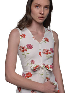 FLORAL SLEEVELESS DRESS | Claudia D'Armiento.